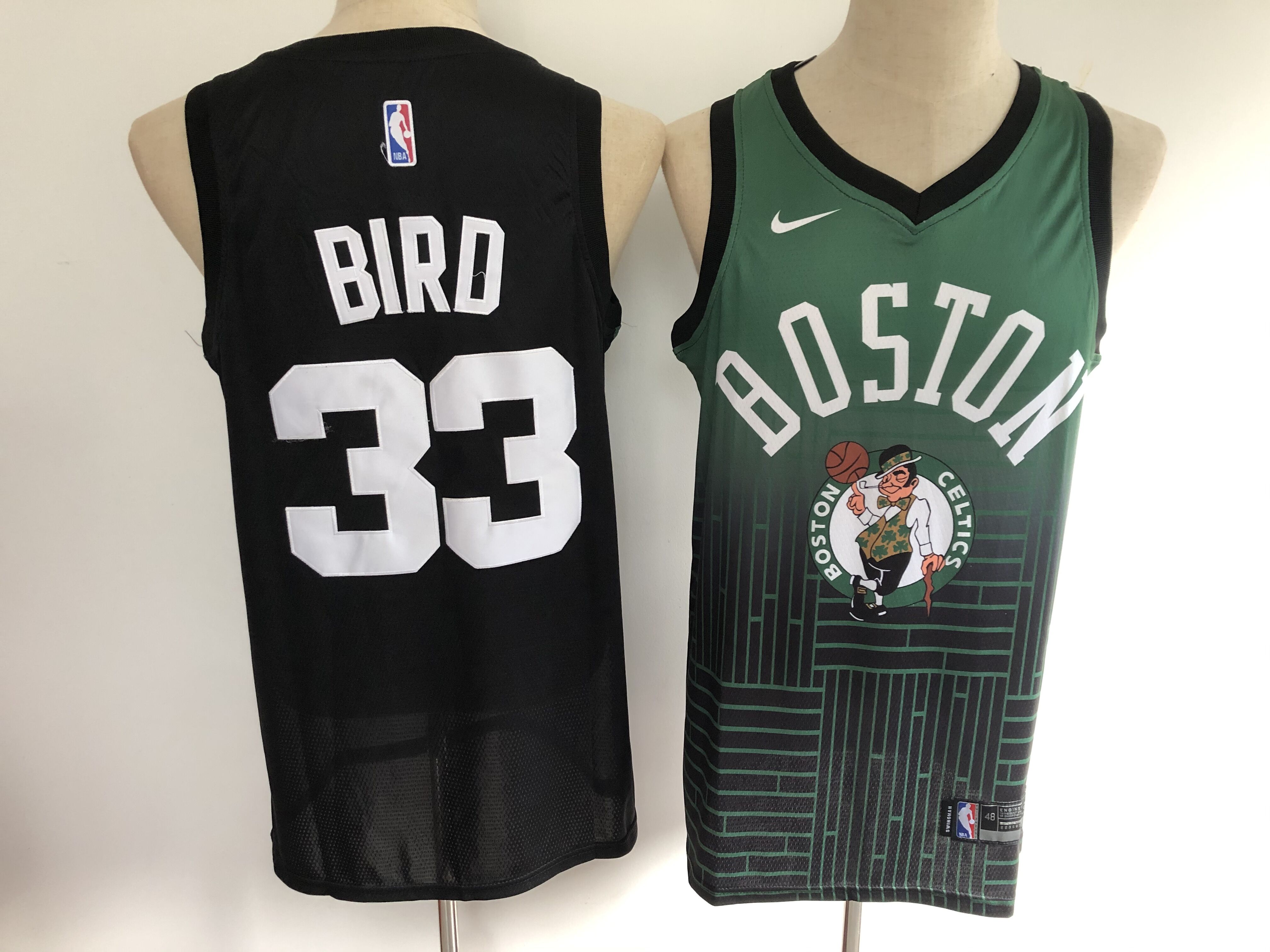 2020 Men Boston Celtics #33 Bird Black green Game Nike NBA Jerseys
